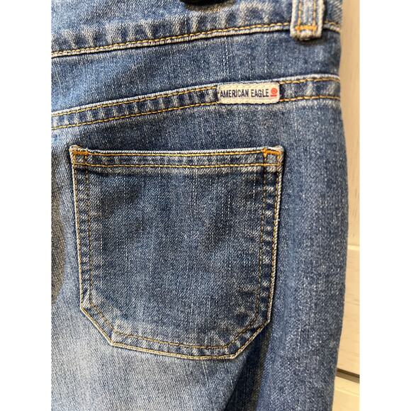 American Eagle Blue Jeans Women’s Size 2T Low Rise Straight Leg Denim Classic - Picture 5 of 10